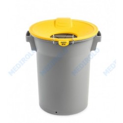 BALDE CINZA C/ TAMPA FUNIL AMARELA 52L