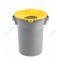 BALDE CINZA C/ TAMPA FUNIL AMARELA 52L