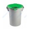 BALDE CINZA C/ TAMPA FUNIL VERDE 52L