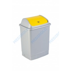 BALDE CINZA METALIZADO C/TAMPA BASC. AMARELO 26L BALDE CINZA METALIZADO C/TAMPA BASC. AMARELO 26L