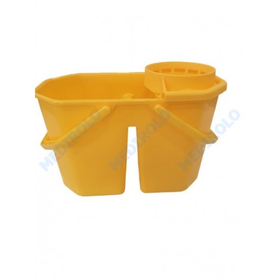 BALDE DUPLO AMARELO C/ ESPREMEDOR 15 L