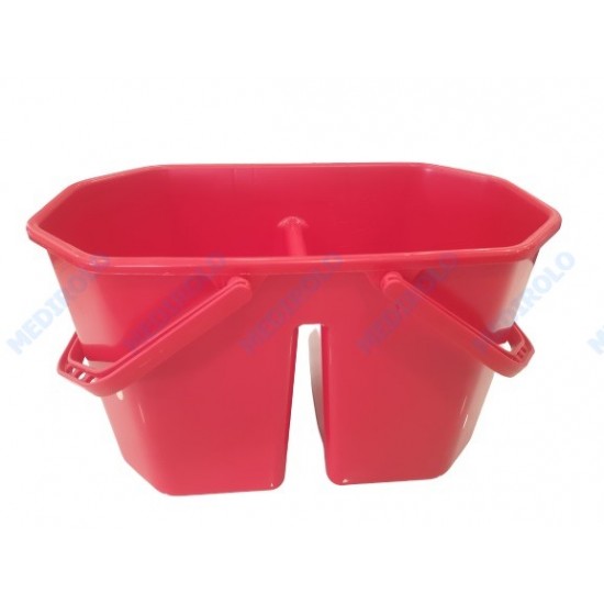 BALDE DUPLO VERMELHO C/ ESPREMEDOR 15 L