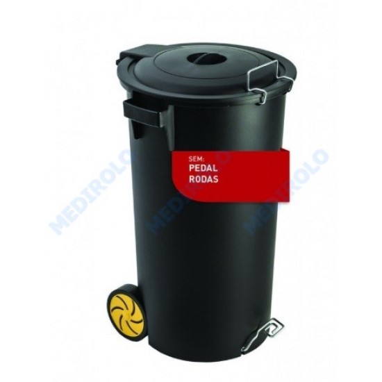 BALDE PRETO S/ PEDAL E S/ RODAS 80L