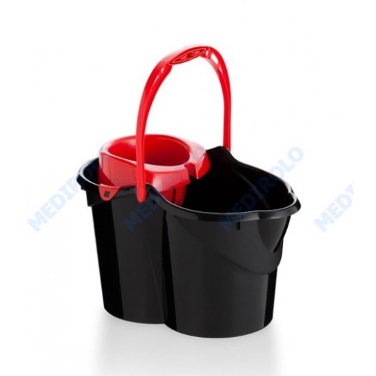 BALDE PRETO C/ ESPREMEDOR VERMELHO 15L   
