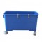 BALDE RETANGULAR AZUL C/ RODAS 22L