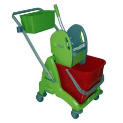 CARRO 3P C/ 1 BALDE 25L C/ BANDEJA VERDE