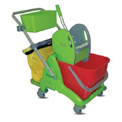 CARRO 3P C/ 1 BALDE 15L C/ SUPORTE DE SACO