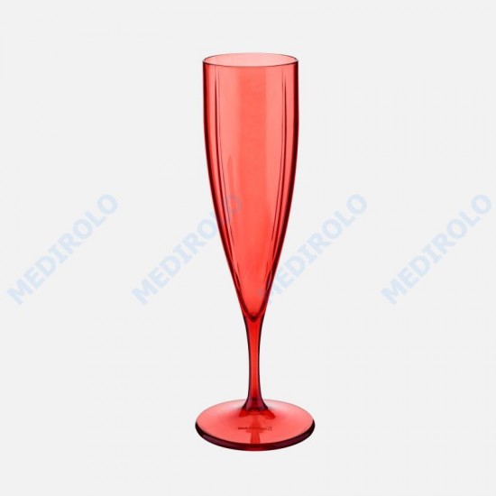 CAIXA C/ 6 FLUTES CHAMPANHE VERMELHO