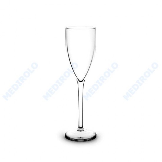 CAIXA C/ 6 FLUTES CHAMPANHE POLICARBONATO TRANSPARENTE 15 CL