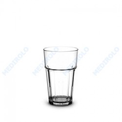 CAIXA C/ 12 COPOS POLICARBONATO TRANSPARENTE FACETADO 30 CL