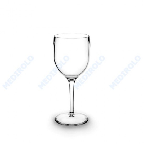 CAIXA C/ 6 COPOS POLICARBONATO TRANSPARENTE VINHO 22 CL