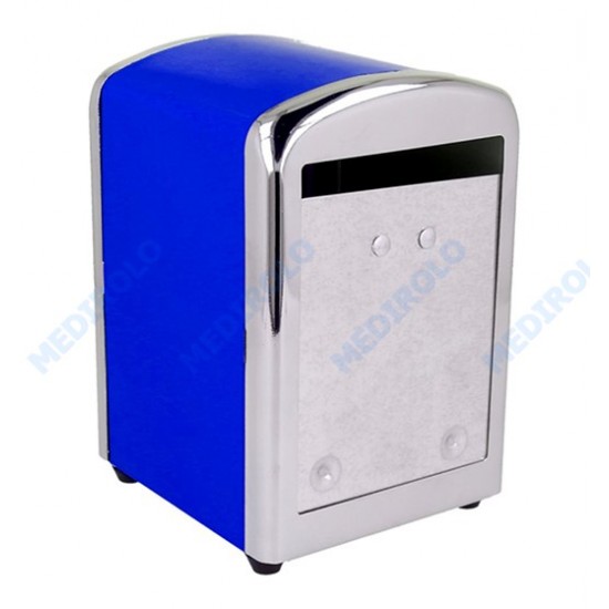 DISPENSADOR P/ GUARDANAPOS L INOX AZUL