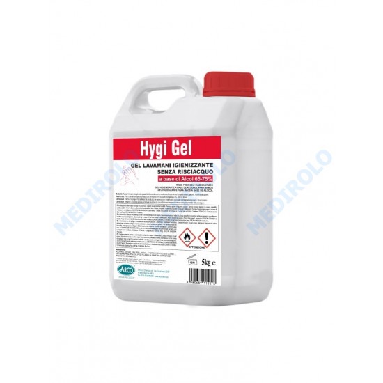 HIGIENIZANTE DE MÃOS HYGI GEL 5KG HIGIENIZANTE DE MÃOS HYGI GEL 5KG