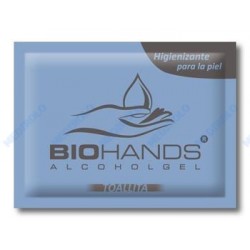 PACK 100 SAQUETAS HIGIENIZANTE DE MÃOS