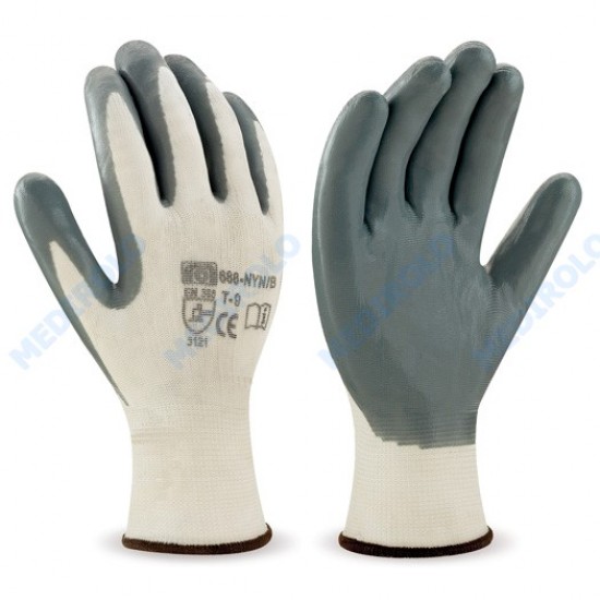 LUVAS NYLON REFORÇADAS A NITRILO S - PAR
