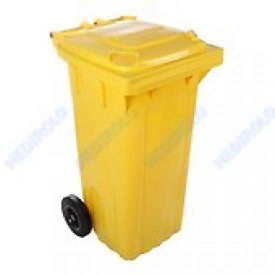 CONTENTOR AMARELO 120L C/ RODAS