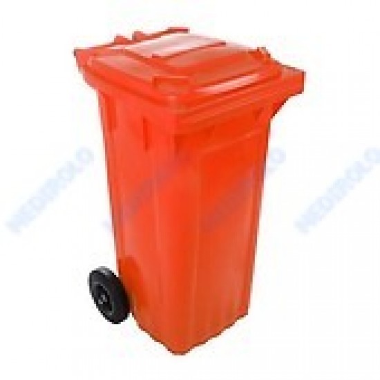 CONTENTOR VERMELHO 120L C/ RODAS