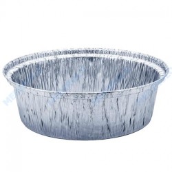 FORMA DE ALUMÍNIO REDONDA C/ TAMPA T189H37 - EMB. 100 UN.