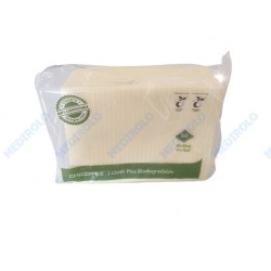 EMB. 50 PANO CHICOPEE BIODEGRADÁVEL AMARELO 43X32CM