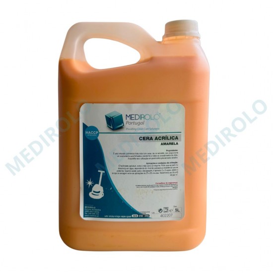 CERA ACRÍLICA AMARELA PARA MADEIRAS MEDIROLO 5 LT