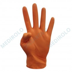 LUVAS NITRILO LARANJA  EXTRA ESPESSURA L - EMB. C/ 50 UN.