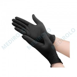 LUVAS NITRILO PRETAS M -  EMB. C/ 100 UN.