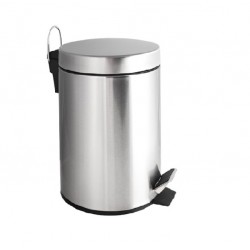 PAPELEIRA INOX SATINADO C/ PEDAL 5L