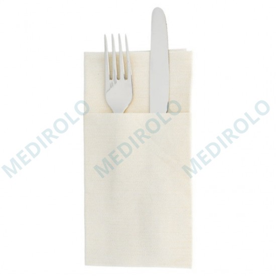 GUARDANAPO CANGURO 'LIKE LINEN' 70 G/M2 40x40 CM CREME SPUNLACE - CX. 700