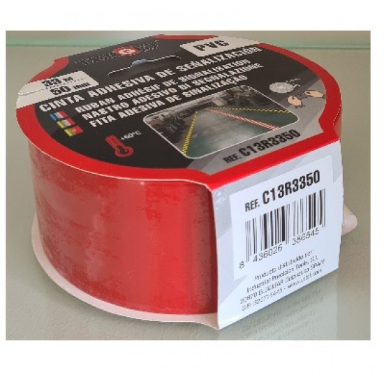 ROLO FITA PAVIMENTO VERMELHO 50MMX33M ROLO FITA PAVIMENTO VERMELHO 50MMX33M
